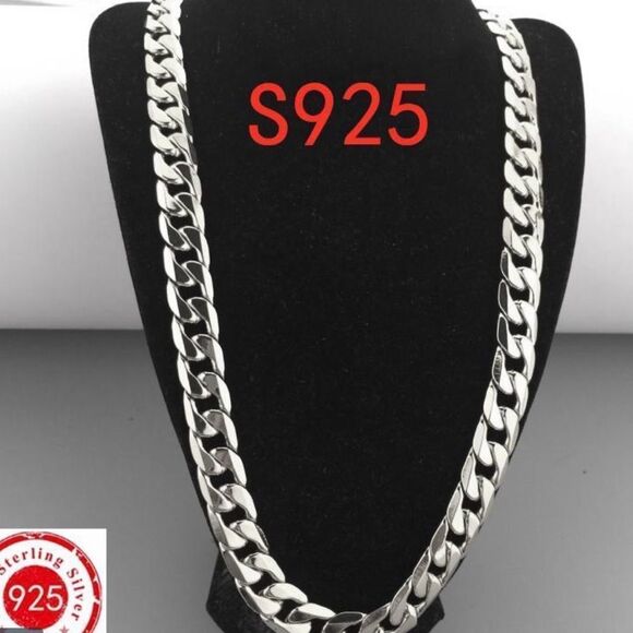 ✨ New Sterling 925 silver 22 inch sparkling 8 mm link chain ✨ - Picture 6 of 12